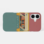 ヴィンテージ テープカセット iPhone 16ケース (裏面横)