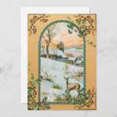 ヴィンテージ・ディア・ウィンター・カード シーズンカード (正面/裏面)