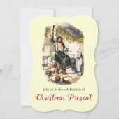 ヴィンテージ ディケンズ クリスマスの幽霊 クリスマス・キャロル パーティー 招待状 (正面)