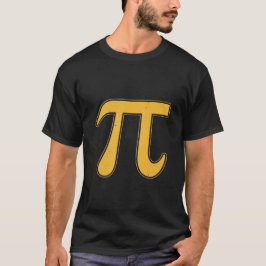 ヴィンテージ ディストressed イエロー 円周率シンボル 数学 円周率の日 tシャツ