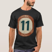 ヴィンテージ ディストressed ナンバー11 tシャツ (正面)
