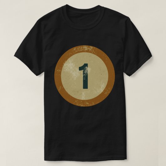 ヴィンテージ ディストressed ナンバー1 tシャツ (デザイン正面)
