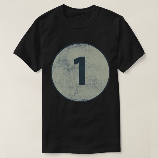 ヴィンテージ ディストressed ナンバー1 tシャツ (デザイン正面)