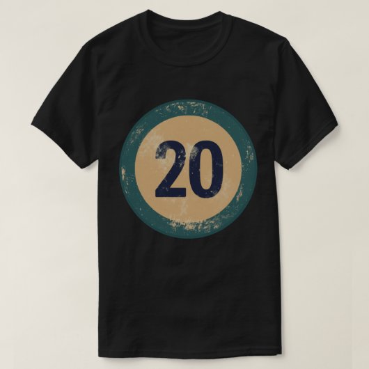 ヴィンテージ ディストressed ナンバー20 tシャツ (デザイン正面)