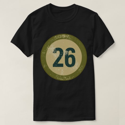 ヴィンテージ ディストressed ナンバー26 tシャツ (デザイン正面)