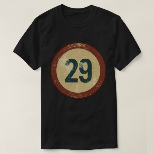 ヴィンテージ ディストressed ナンバー29 tシャツ (デザイン正面)