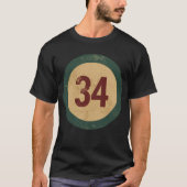 ヴィンテージ ディストressed ナンバー34 tシャツ (正面)