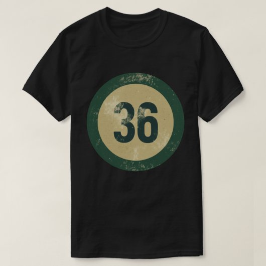 ヴィンテージ ディストressed ナンバー36 tシャツ (デザイン正面)