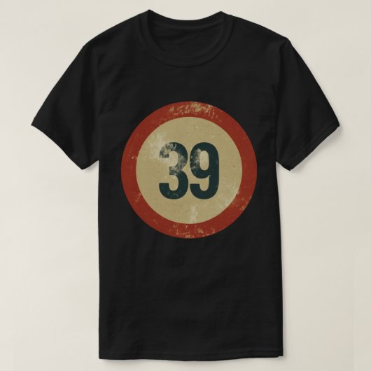 ヴィンテージ ディストressed ナンバー39 tシャツ (デザイン正面)