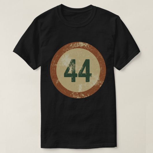 ヴィンテージ ディストressed ナンバー44 tシャツ (デザイン正面)