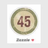 ヴィンテージ ディストressed ナンバー45 シール (シート)