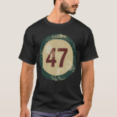 ヴィンテージ ディストressed ナンバー47 tシャツ (正面)