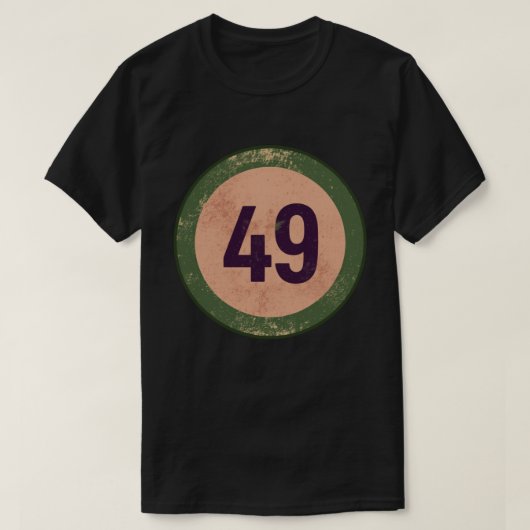 ヴィンテージ ディストressed ナンバー49 tシャツ (デザイン正面)