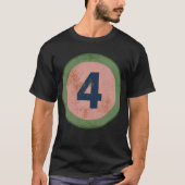 ヴィンテージ ディストressed ナンバー4 tシャツ (正面)