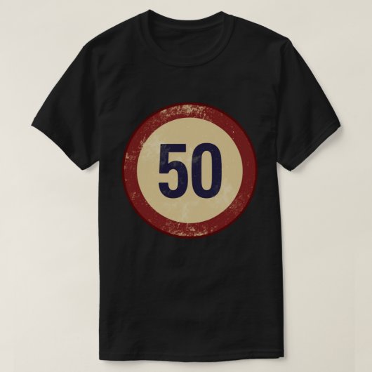 ヴィンテージ ディストressed ナンバー50 tシャツ (デザイン正面)