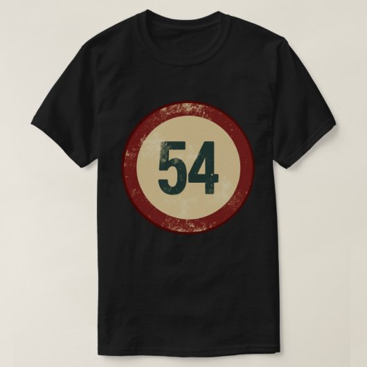ヴィンテージ ディストressed ナンバー54 tシャツ (デザイン正面)