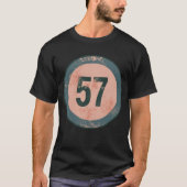 ヴィンテージ ディストressed ナンバー57 tシャツ (正面)