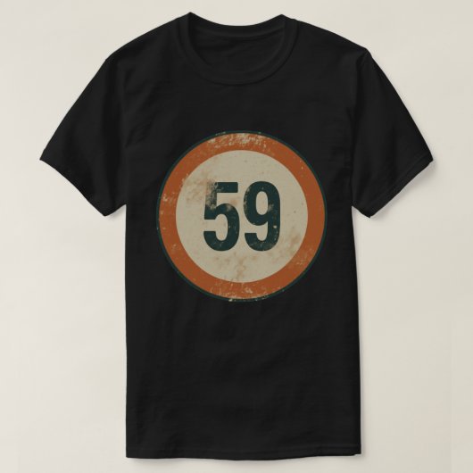 ヴィンテージ ディストressed ナンバー59 tシャツ (デザイン正面)