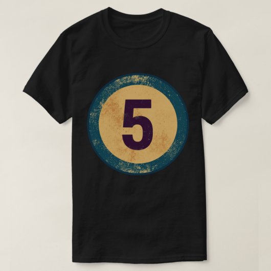 ヴィンテージ ディストressed ナンバー5 tシャツ (デザイン正面)