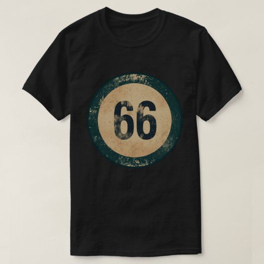 ヴィンテージ ディストressed ナンバー66 tシャツ (デザイン正面)