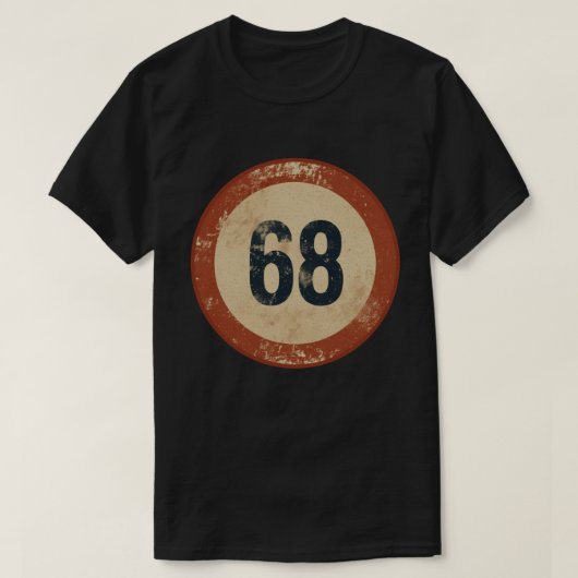ヴィンテージ ディストressed ナンバー68 tシャツ (デザイン正面)