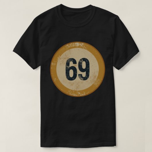 ヴィンテージ ディストressed ナンバー69 tシャツ (デザイン正面)