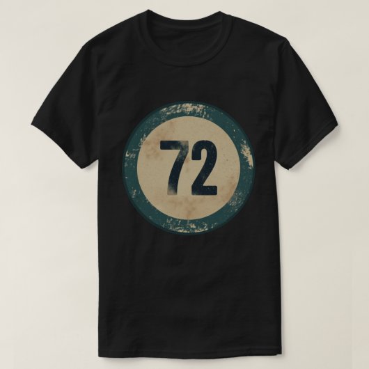 ヴィンテージ ディストressed ナンバー72 tシャツ (デザイン正面)