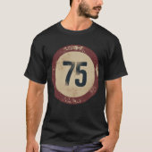 ヴィンテージ ディストressed ナンバー75 tシャツ (正面)