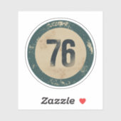 ヴィンテージ ディストressed ナンバー76 シール (シート)