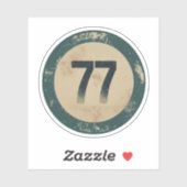 ヴィンテージ ディストressed ナンバー77 シール (シート)
