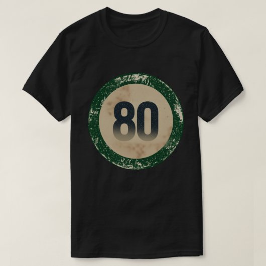 ヴィンテージ ディストressed ナンバー80 tシャツ (デザイン正面)