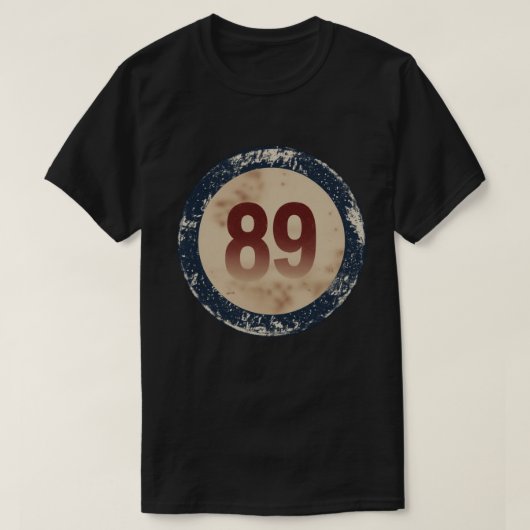 ヴィンテージ ディストressed ナンバー89 tシャツ (デザイン正面)