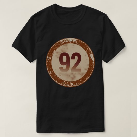 ヴィンテージ ディストressed ナンバー92 tシャツ (デザイン正面)