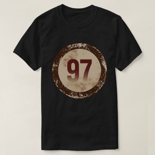 ヴィンテージ ディストressed ナンバー97 tシャツ (デザイン正面)