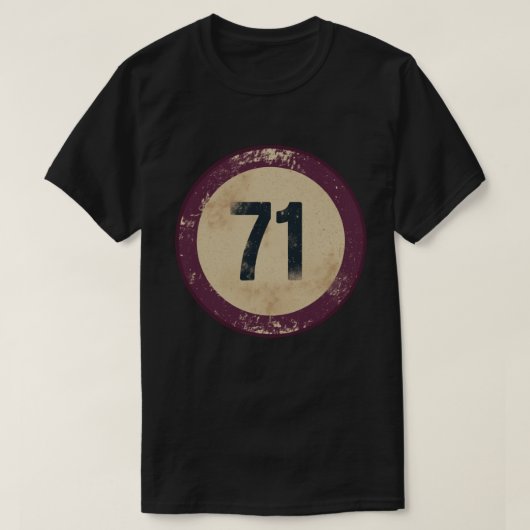 ヴィンテージ ディストressed ナンバー 71 tシャツ (デザイン正面)