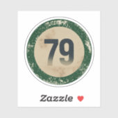 ヴィンテージ ディストressed ナンバー 79 シール (シート)