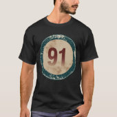 ヴィンテージ ディストressed ナンバー 91 tシャツ (正面)