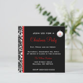 ヴィンテージ ディバイン ダマスク レッド 招待状 (スタンド正面)