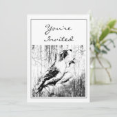 ヴィンテージ デザイン カリフォルニア クワイル パーティー 招待状 (スタンド正面)