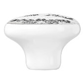 ヴィンテージ デザイン ドアまたは引き出し ハンドル セラミックノブ (側面)