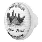 ヴィンテージ デザイン ドアまたは引き出し ハンドル セラミックノブ (右)