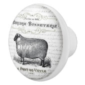 ヴィンテージ デザイン ドアまたは引き出し ハンドル セラミックノブ (右)