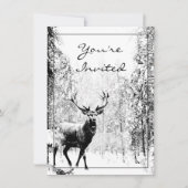 ヴィンテージ デザイン ハンター パーティー ウェディング 招待状 (正面)