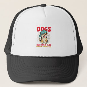 ヴィンテージ デザイン 犬は私たちに重要な教訓を教える キャップ