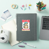 ヴィンテージ デザイン 犬は私たちに重要な教訓を教える シール (iPadカバー)