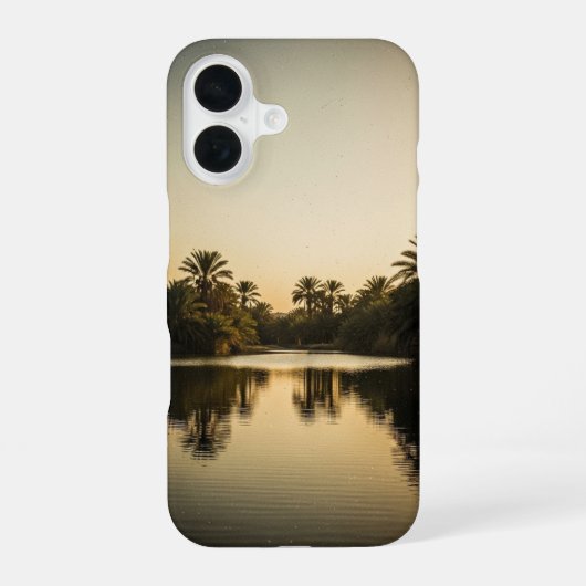 ヴィンテージ デザートオアシス iPhone 16ケース (裏面)