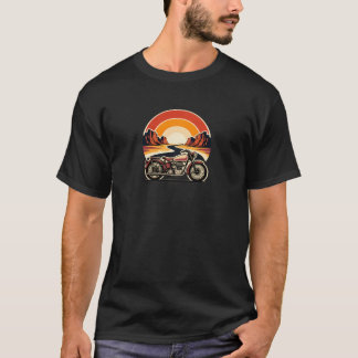 ヴィンテージ デザートサンセット バイク Tシャツ