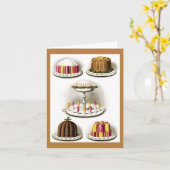 ヴィンテージ・デザート・焼いた商品枠付きノート・カード カード (黄色い花)