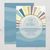 ヴィンテージ デスティネーション ビーチ ウェディング 招待状 (正面/裏面)