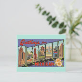 ヴィンテージ デトロイト ミシガン州 グリーティング ポストカード (スタンド正面)